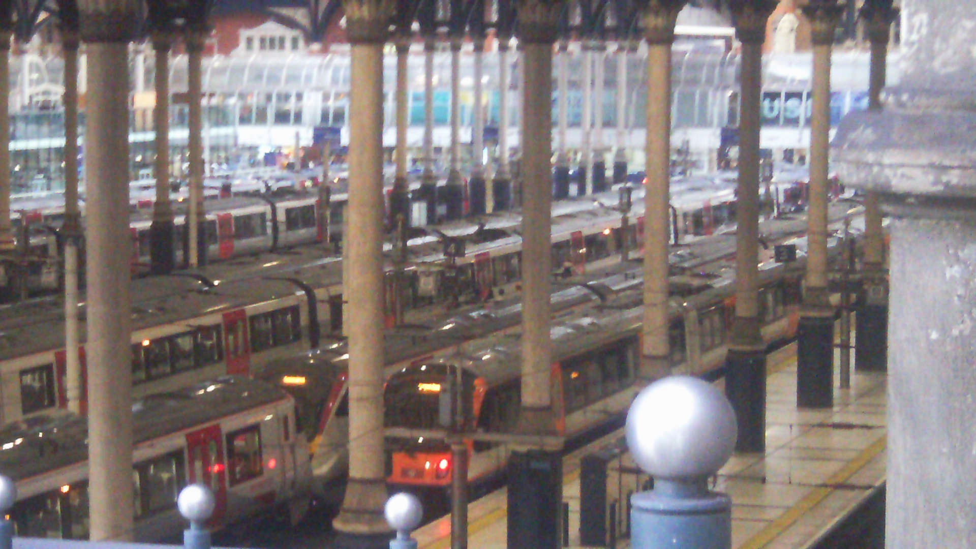 She loves her trains at Liverpool Street